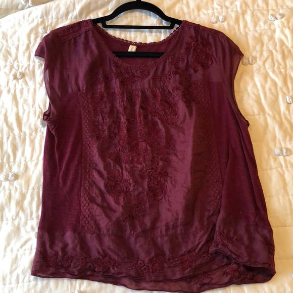 Anthropologie Tops - Maroon Anthropologie Top
